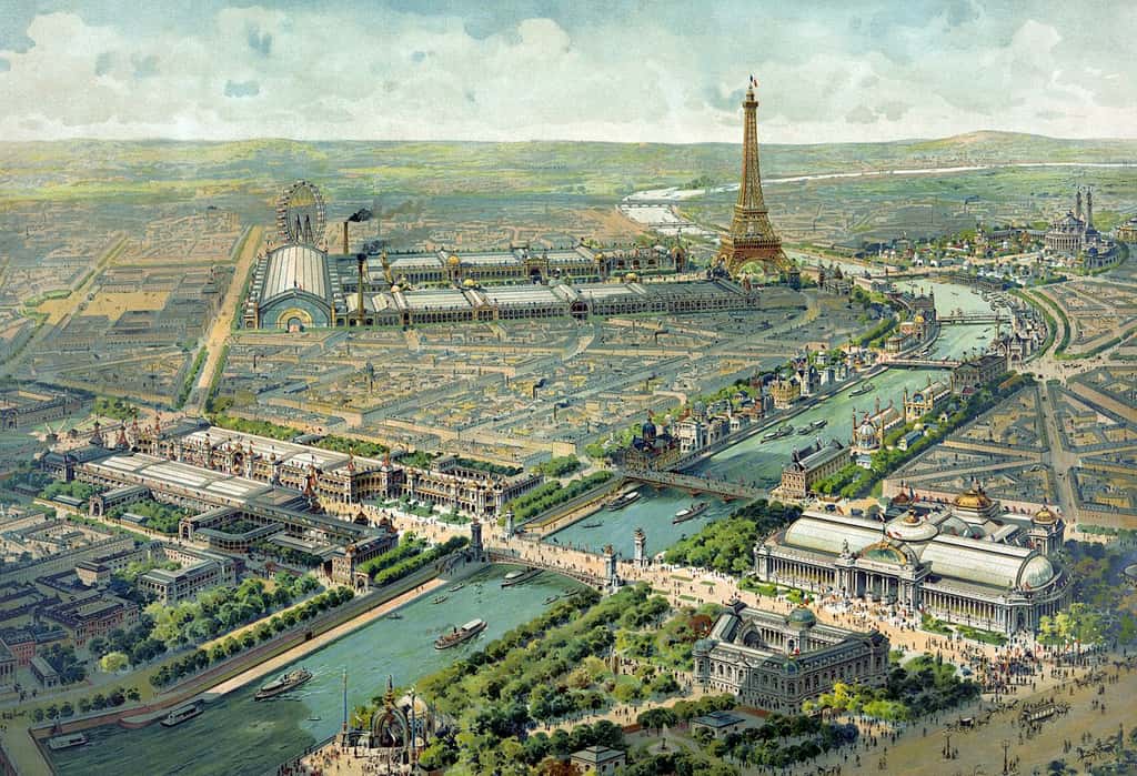 Vue panoramique de l'exposition universelle de 1900. © Lucien Baylac. Source, Bibliothèque du Congrès des États-Unis, DP
