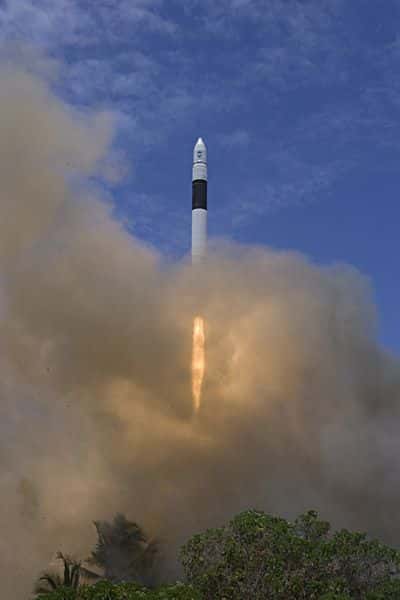 Lancement du deuxième exemplaire de Falcon 1, en mars 2007. Crédit SpaceX.