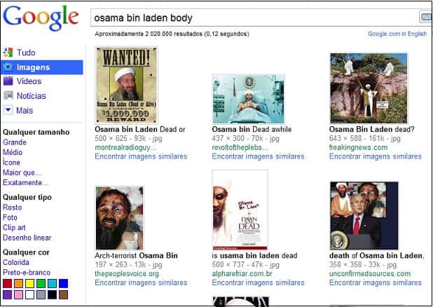 Les recherches sur la disparition de Ben Laden rassemblent beaucoup de monde et les informations récupérées (par exemple ici la photo truquée, en bas à gauche) sont à prendre avec circonspection. © SecureList.com