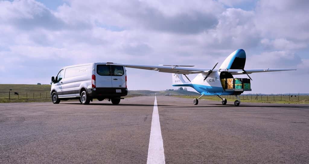 Le Pyka Pelican Cargo va pouvoir se substituer au transport terrestre pour la livraison de matériel et de biens lourds. © Pyka