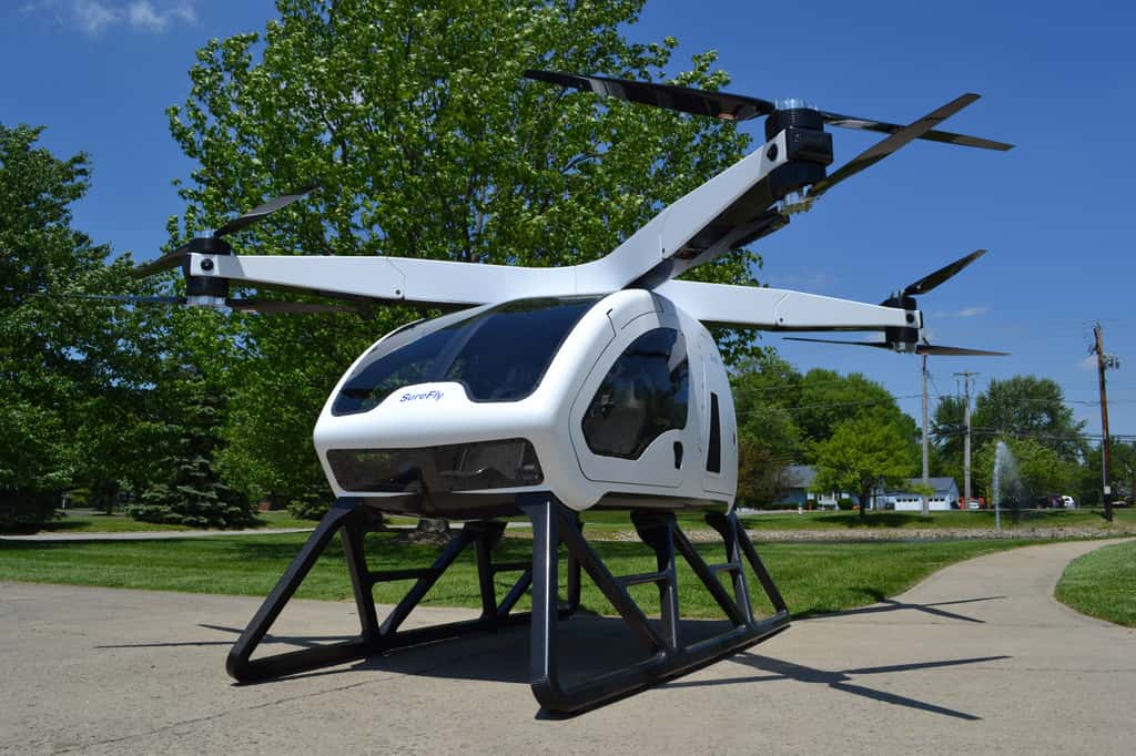 Le drone taxi SureFly. © Workhorse