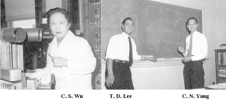 De gauche à droite Chien-Shiung Wu, Tsung-Dao Lee, Cheng Ning Yang. Crédit : universe-review