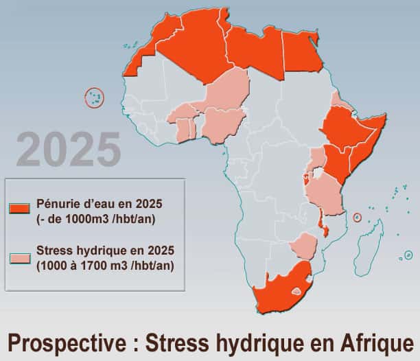 Selon l'ONU, en 2025, 25 pays africains devraient souffrir de pénurie ou de stress hydrique. © Lamiot, Wikimedia Commons, CC by-sa 3.0