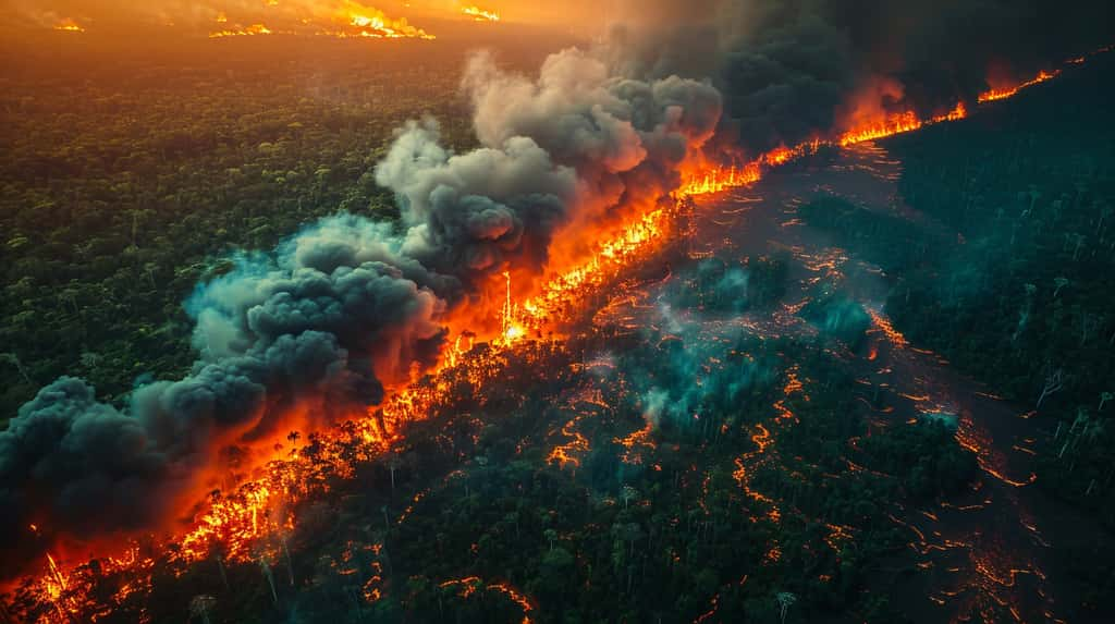 Il y a actuellement plus de feux de forêt en Amazonie que jamais. © VISUAL BACKGROUND, Adobe Stock