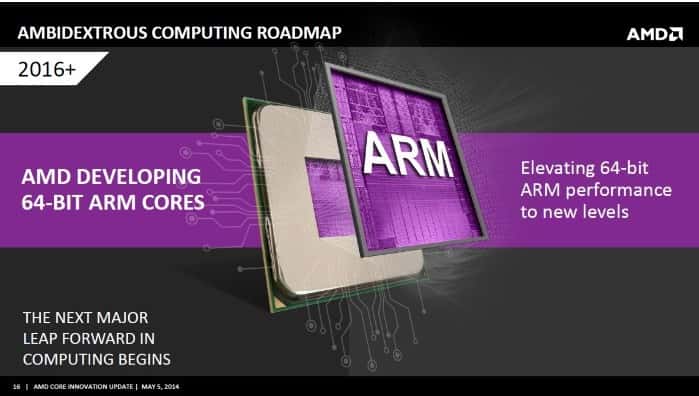 Sur la feuille de route d’AMD figure aussi le projet K12. Il s’agit du premier processeur ARM « maison » dont la sortie est planifiée pour 2016. © ARM
