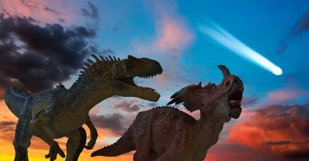 La fin du règne des dinosaures est souvent associée à la chute d'un important astéroïde il y 66 millions d'années. © Derrick Neill, Adobe Stock
