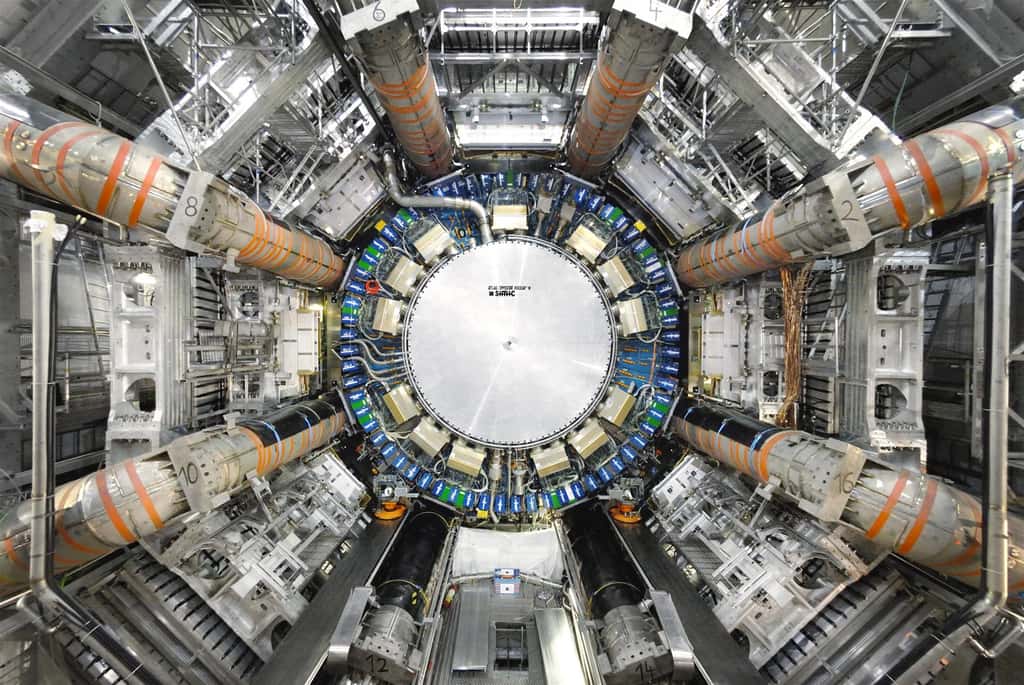 Atlas, l’un des deux détecteurs polyvalents du Grand collisionneur de hadrons (LHC). © LHC