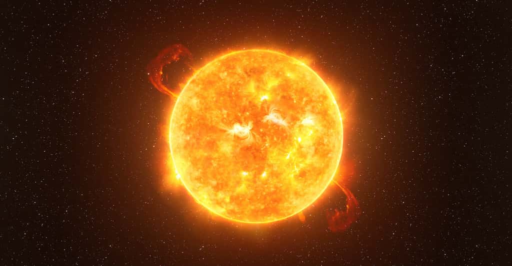 Fin 2019-début 2020, des astronomes ont pensé que l’heure avait sonné pour Bételgeuse d’exploser en supernova. Elle avait presque perdu les deux tiers de sa luminosité. Mais les chercheurs de l’université de Liverpool (Royaume-Uni) et de l’université de Montpellier nous expliquent aujourd’hui que le phénomène de perte de luminosité qui précède une explosion en supernova est en réalité bien plus puissant et beaucoup plus rapide que ce qui a été observé pour Bételgeuse. Une supergéante rouge à l’agonie disparaît alors presque complètement à notre vue en quelques semaines seulement. © lukszczepanski, Adobe Stock