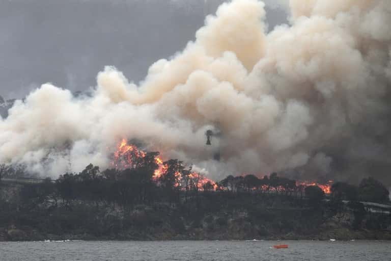Incendies de forêts à Eden, en Australie, le 6 janvier 2020. © Saeed Khan, AFP, Archives 