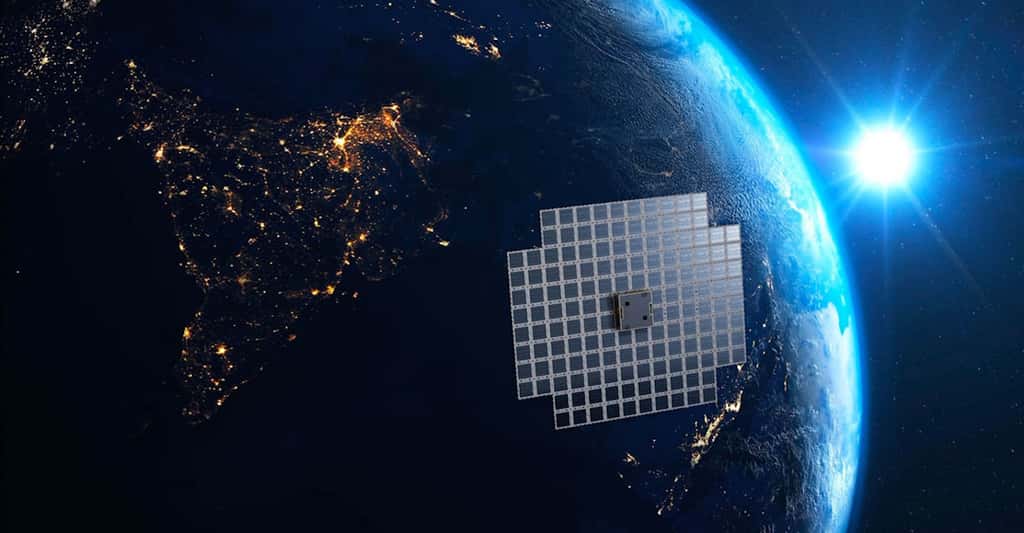 Il fait hurler les astronomes ! Le satellite de communication BlueWalker 3 est presque devenu l’objet le plus brillant de notre ciel nocturne. Il n'est que le précurseur de toute une constellation. © AST SPACEMOBILE