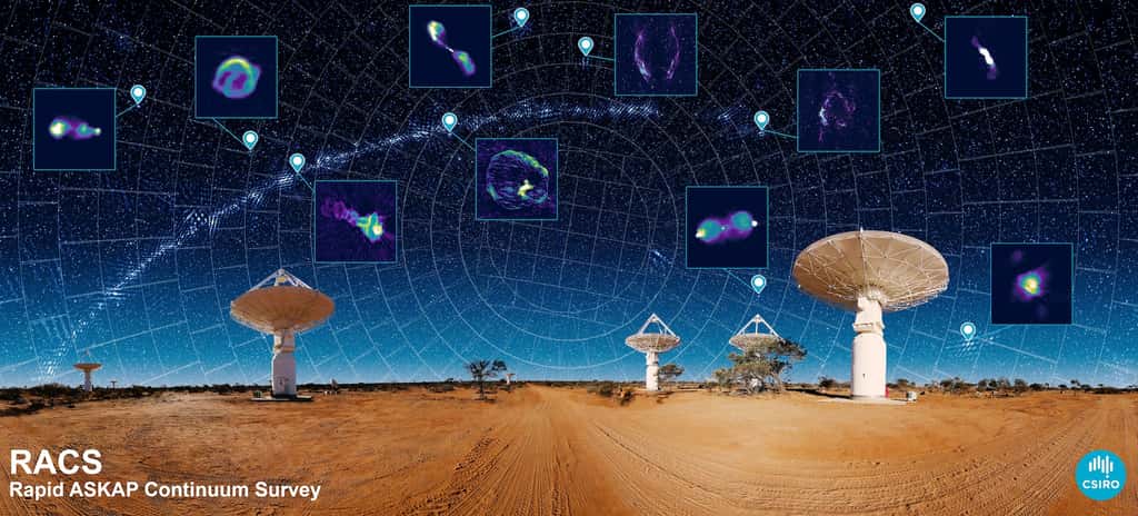 Sur les images produites par les chercheurs de l’Agence nationale des sciences australienne (CSIRO), chaque point correspond presque, non pas à une étoile, mais à une galaxie ! © RACS, CSIRO