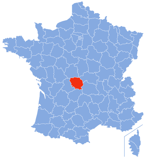 Carte de situation de la Creuse. © Marmelad, Wikipédia, CC by-sa 2.5