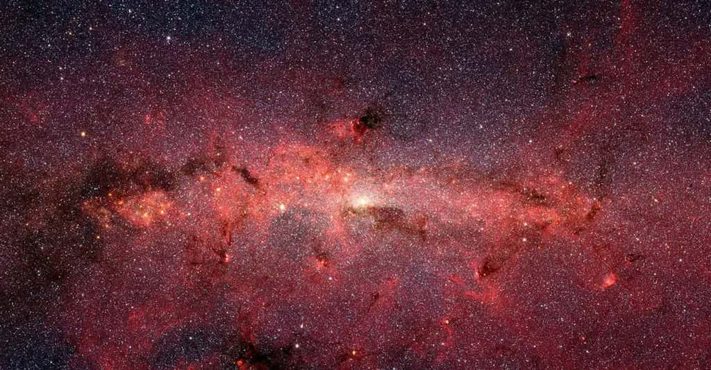 Le centre de notre Galaxie, la Voie lactée, révélé par les caméras infrarouges du télescope spatial Spitzer. © Nasa, JPL-Caltech, Susan Stolovy (SSC/Caltech) et al.