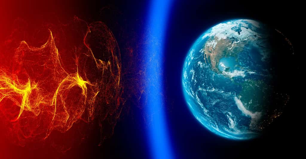 Le champ magnétique de notre Terre nous protège des rayonnements solaires les plus dangereux pour la vie. © Naeblys, Adobe Stock