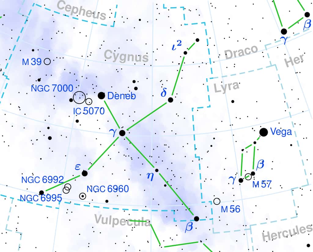 La constellation du cygne est assez facile à identifier dans le ciel d’été. © Torsten Bronger, Wikipédia, CC by-SA 3.0