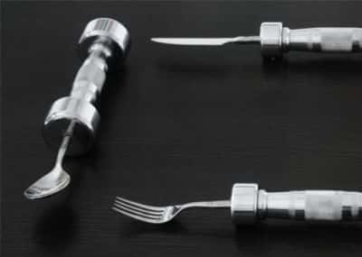 Les couverts Dumb-Bell Cutlery. © Thecheeky.com