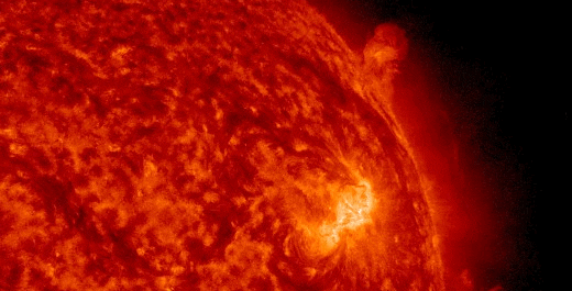 Les images du <em>Solar Dynamics Observatory</em> (SDO) ne montrent pas d’éjection de masse coronale (CME) © SDO, Nasa