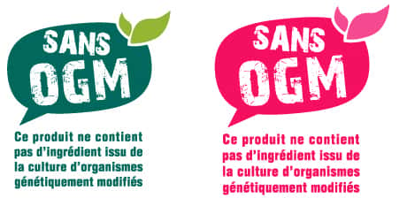 Etiquettes "sans OGM" libres. © Iddelta