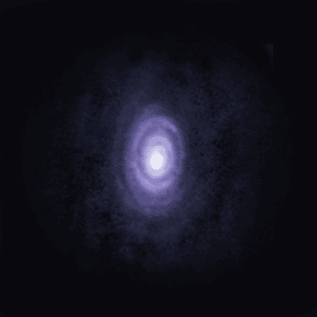 Avant de rendre son dernier souffle, l’étoile <em>V Hydrae</em> a offert aux astronomes un drôle de spectacle. Celui de la formation de six anneaux et d’une structure en forme de sablier. © S. Dagnello (NRAO/AUI/NSF), Alma (ESO/NAOJ/NRAO)