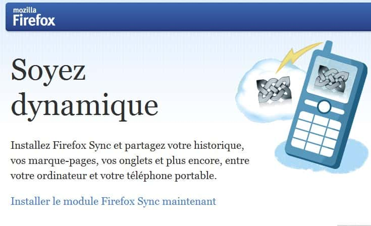 Intégrée dans le navigateur, la fonction Sync permet de retrouver son environnement de navigation (signets, historique, mots de passe, etc.) sur n’importe quel ordinateur, tablette ou smartphone. © Mozilla