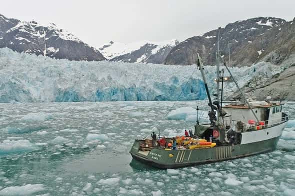 Des chercheurs ont étudié le glacier LeConte, en Alaska (États-Unis) afin d’en apprendre plus sur sa vitesse de fonte. © Dave Sutherland, Université de l’Oregon