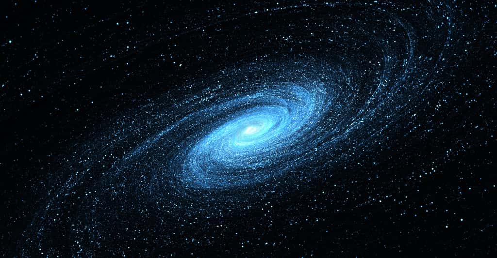 Illustration d'une galaxie spirale. © Peter Jurik, Adobe Stock