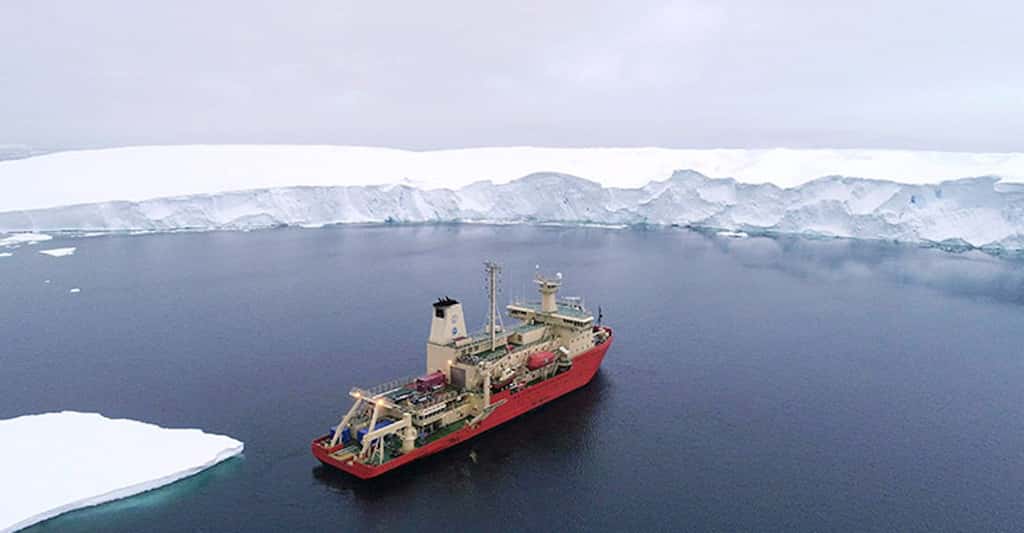 En 2019, une équipe internationale de chercheurs a étudié le plancher océanique en bordure du « glacier de la fin du monde », le glacier Thwaites, en Antarctique. © Alexandra Mazur, Université de Göteborg