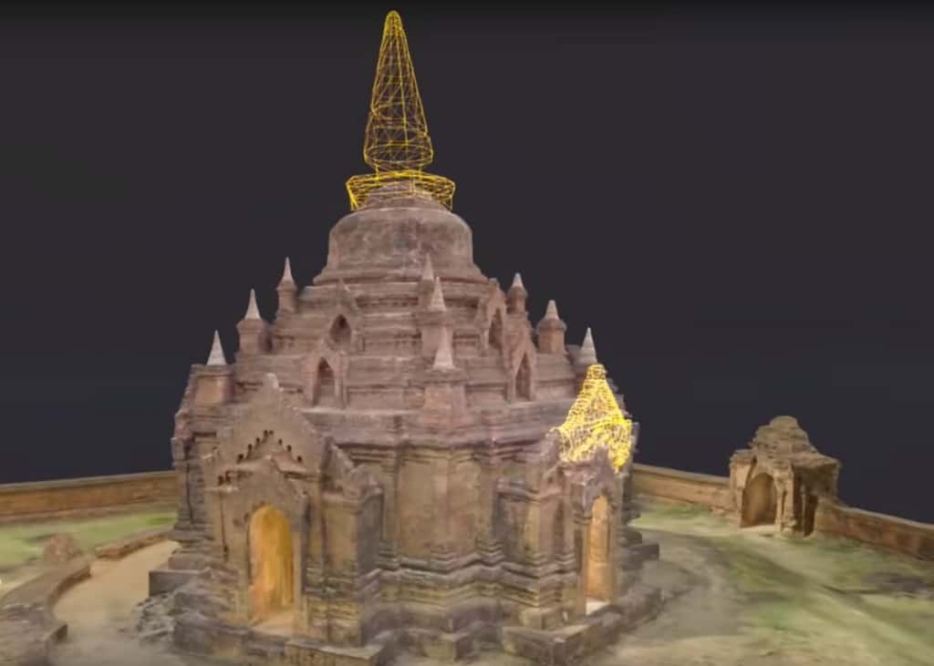 Le temple de l’Ananda, à Bagan, en Birmanie, est l’une des premières sauvegardes numériques réalisées dans le cadre du projet <em>Open Heritage</em>. © Google, CyArk