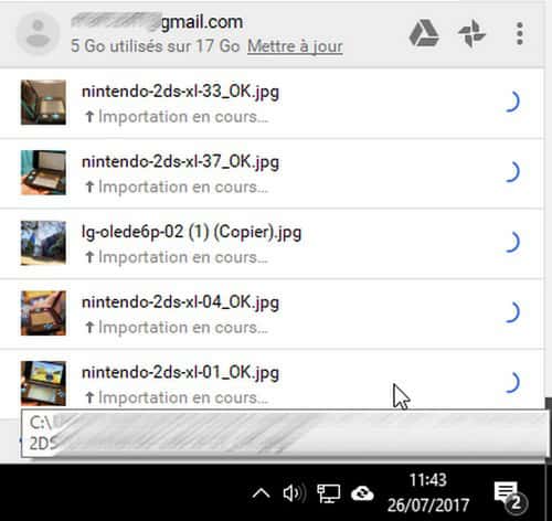 Le processus de synchronisation de Google Drive s’exécute en tâche de fond sur l’ordinateur. © Futura