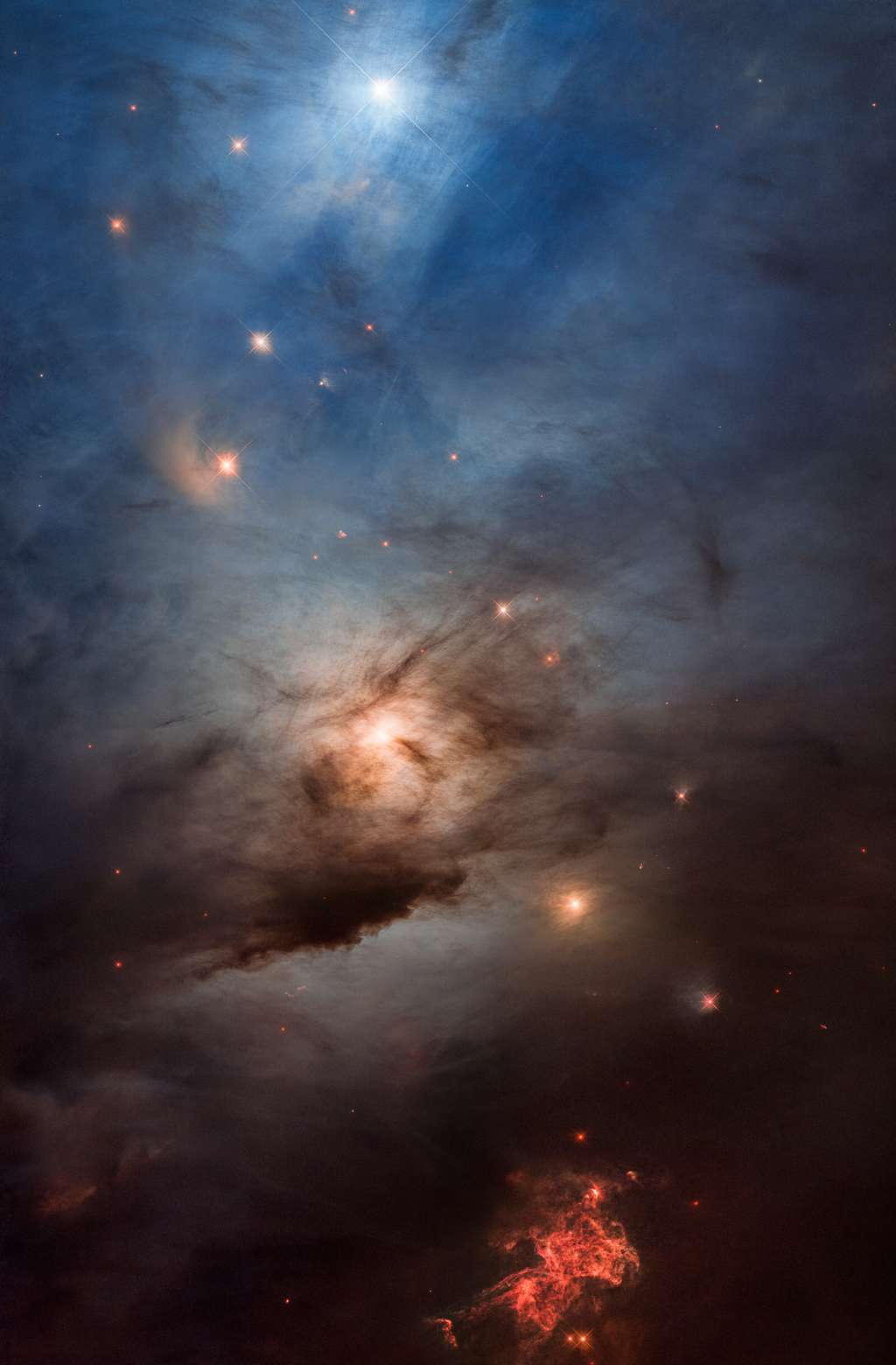Pour le 33e anniversaire du télescope spatial Hubble, la Nasa et de l’Agence spatiale européenne (ESA) dévoile une belle image de la nébuleuse NGC 1333. © Nasa, ESA, STScI