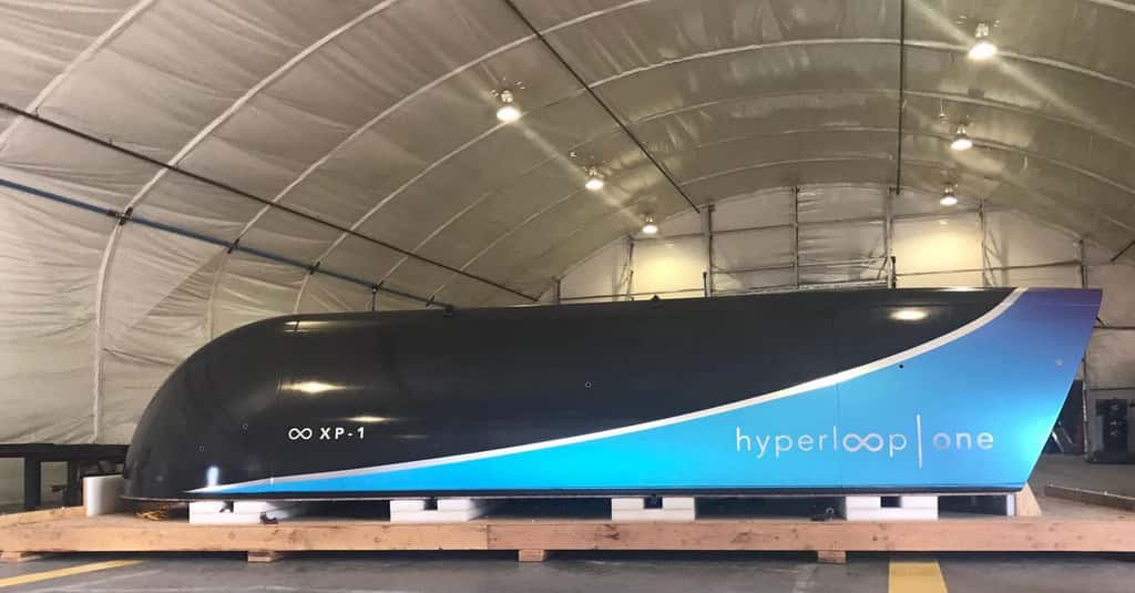 La société Hyperloop One affirme que son train subsonique pourra transporter des passagers dans à peine cinq ans. © Hyperloop One