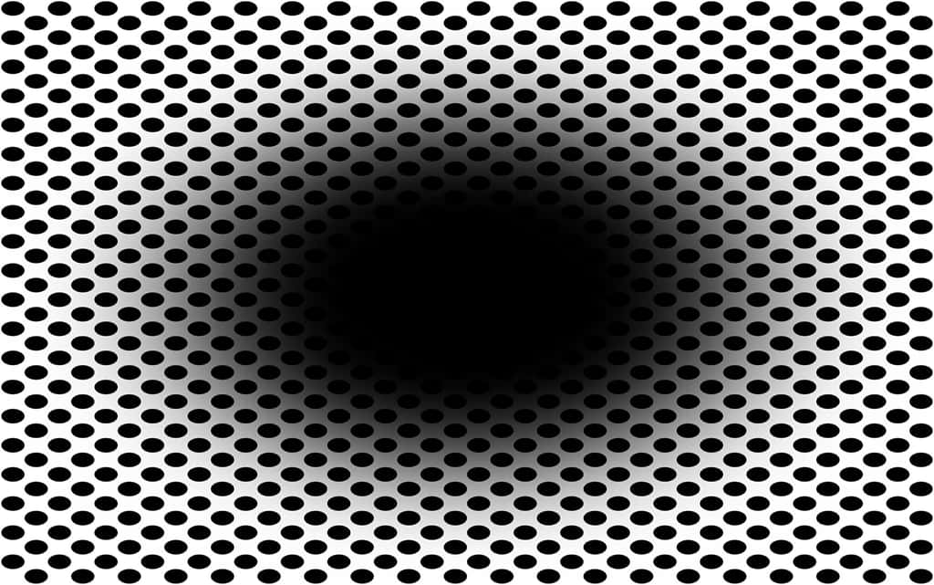 L’illusion d’optique baptisée le <em>« trou en expansion »</em> est capable de tromper le réflexe de dilatation de nos pupilles. © Laeng, Nabil et Kitaoka, Université d’Oslo