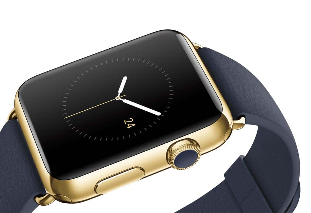 L’Apple Watch s’affiche non pas comme une énième montre connectée, mais comme un objet de luxe. La marque à la pomme n’hésite pas à aller se frotter aux grands noms de l’horlogerie en proposant un modèle pourvu d’un boîtier en or 18 carats dont le prix peut dépasser les 15.000 euros. © Apple 
