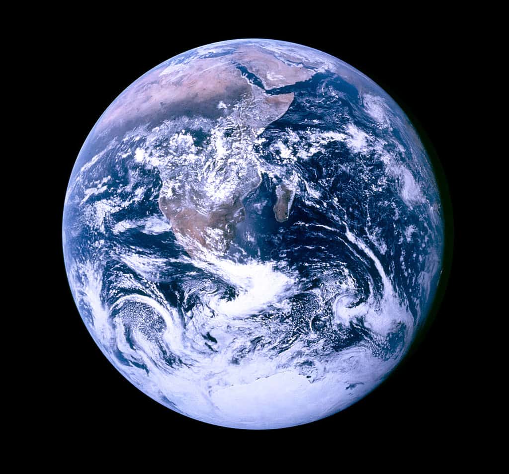 Image iconique de la Terre surnommée « Blue marble ». © Nasa