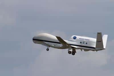 Le <em>Global Hawk 872</em> surveille les ouragans en Atlantique jusqu'à la fin du mois de septembre. © <em>Wallops Flight Facility</em>, Nasa