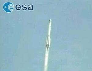 Le lancement de la fusée Proton avec à son bord INTEGRAL.crédit : ESA