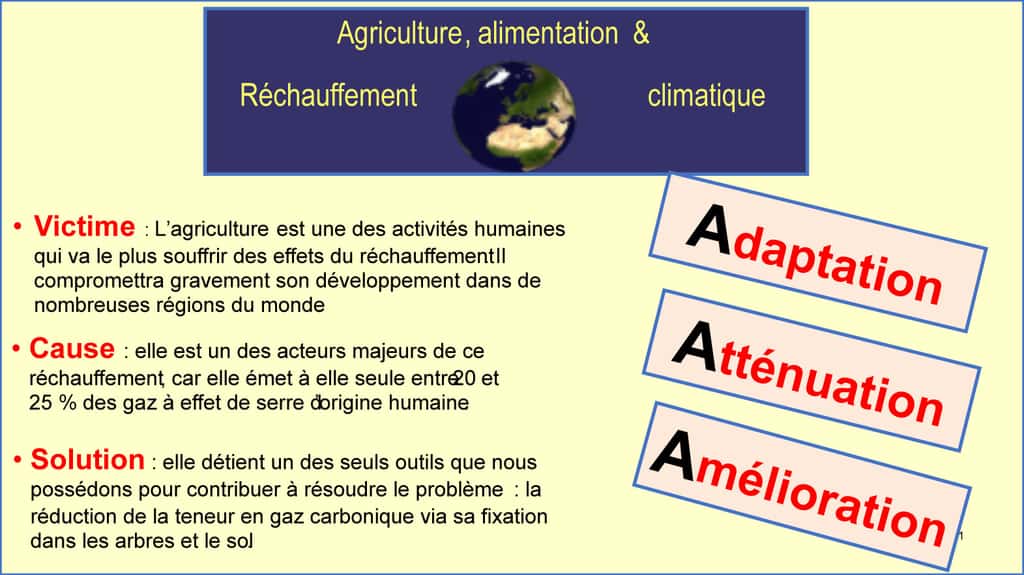L’agriculture est trois fois concernée par le réchauffement, donc beaucoup plus que les autres secteurs ! © Bruno Parmentier
