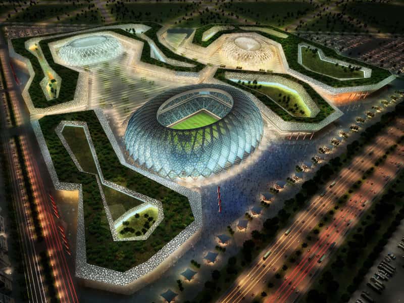 L’Al-Wakrah Stadium est l’un des stades qui a fait l’objet d’une étude en soufflerie à partir d’une réplique fabriquée par impression 3D. © <em>Supreme Committee for Delivery &amp; Legacy Technical Delivery Office</em>, Fifa