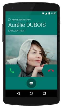 À l’instar de Skype ou Google Hangouts, WhatsApp permet de passer et recevoir des appels téléphoniques. © WhatsApp