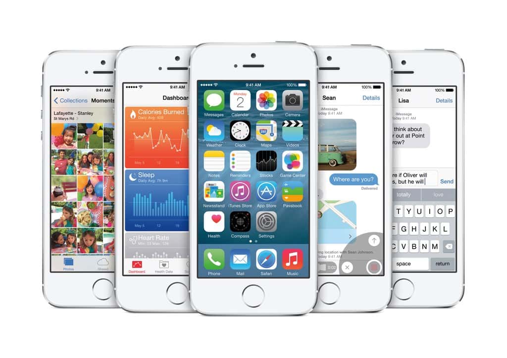 iOS 8 suit l’air du temps en intégrant une fonction de messages éphémères à la façon de Snapchat dans l’application Messages. Autre nouveauté marquante, l’arrivée d’une application Santé chargée de centraliser les données provenant d’accessoires et services de fitness et de santé. © Apple