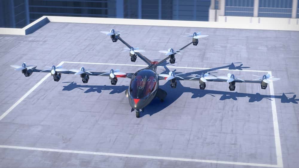 Le drone taxi à décollage et atterrissage verticaux Joby. © Joby Aviation 