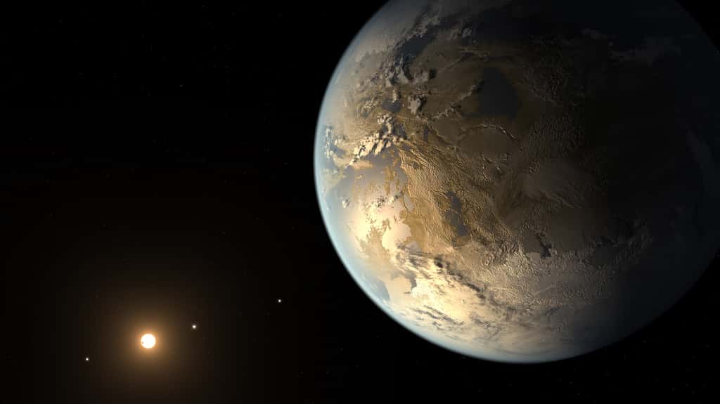 Illustration de <a href="//www.futura-sciences.com/sciences/actualites/astronomie-kepler-186f-exoterre-zone-habitable-son-etoile-53313/" title="Kepler-186f, une exoterre dans la zone habitable de son étoile">Kepler-186f</a>, première exoterre découverte dans la zone habitable d’une étoile. © Nasa, Ames, JPL-Caltech, T. Pyle