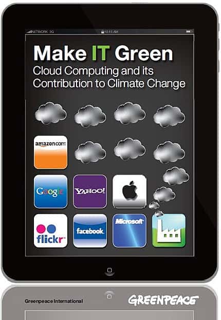 L’an dernier, Greenpeace avait pointé du doigt la consommation des data centers dédiés au cloud computing. © Greenpeace