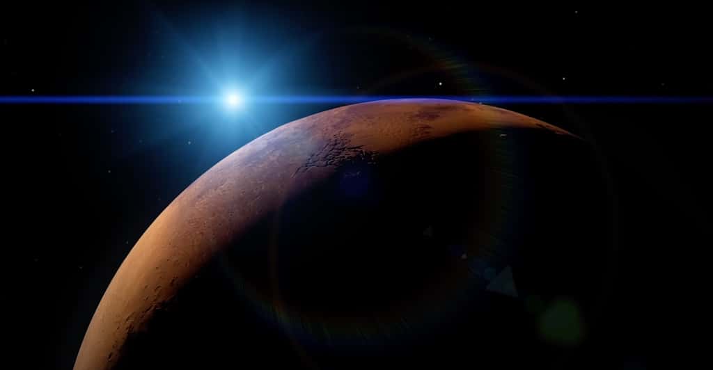 Bien que lointaine, Mars est capable d'influencer le climat terrestre tous les 2,4 millions d'années environ. © Nasa
