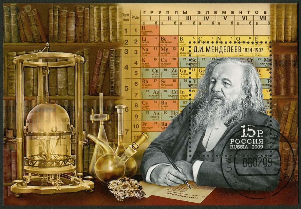 Le chimiste russe Dmitri Mendeleïev est l'inventeur du tableau de la classification périodique des éléments. © Olga Popova, Shutterstock.com