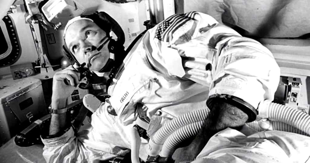 Michael Collins, seul à bord du module de commande et de service d’Apollo 11, attendant le retour de Neil Armstrong et Buzz Aldrin. © Nasa