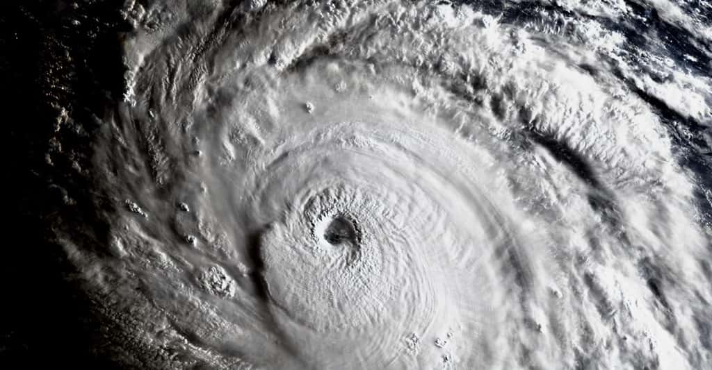 En 2017, l’ouragan Irma a atteint la catégorie 5 sur l’échelle Saffir-Simpson. Il a dévasté les Caraïbes avant de toucher la Floride. Ici, vu par le <em>Geostationary Operational Environmental Satellite</em>. © Université du Wisconsin