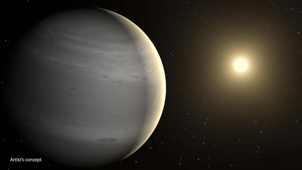 V1298 Tauri e – ici en vue d’artiste – est la planète la plus éloignée de V1298 Tauri et celle qui a le plus de chances de parvenir à conserver son atmosphère. © Nasa