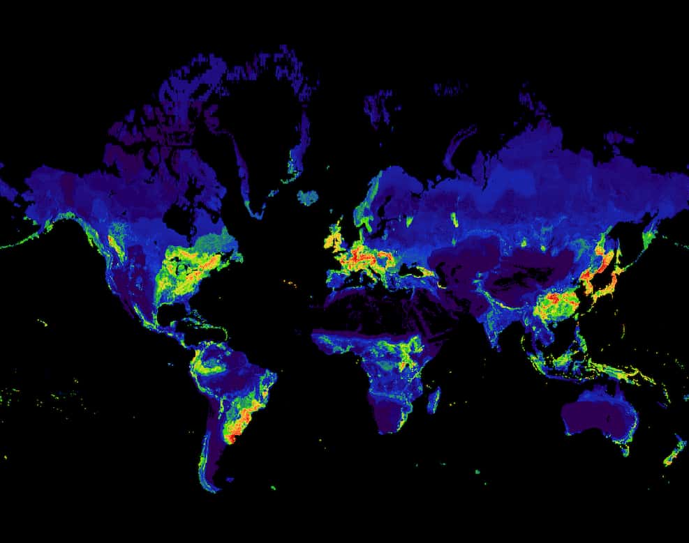 Ici, la productivité des algues dans le monde. © Vincent Jassey et <em>al.</em>, <em>New Physiologist</em>
