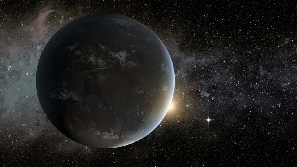 Alors que Proxima Centauri b – sur cette vue d’artiste – présente une masse d’environ 1,27 fois celle de la Terre, sa sœur, Proxima Centauri c, semble sept fois plus massive. © Nasa
